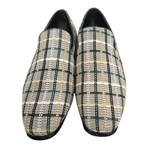 MEN'S  MONTIQUE  EMERALD PLAID SLIP ON LOAFER. S2453 - Picture 5 of 7